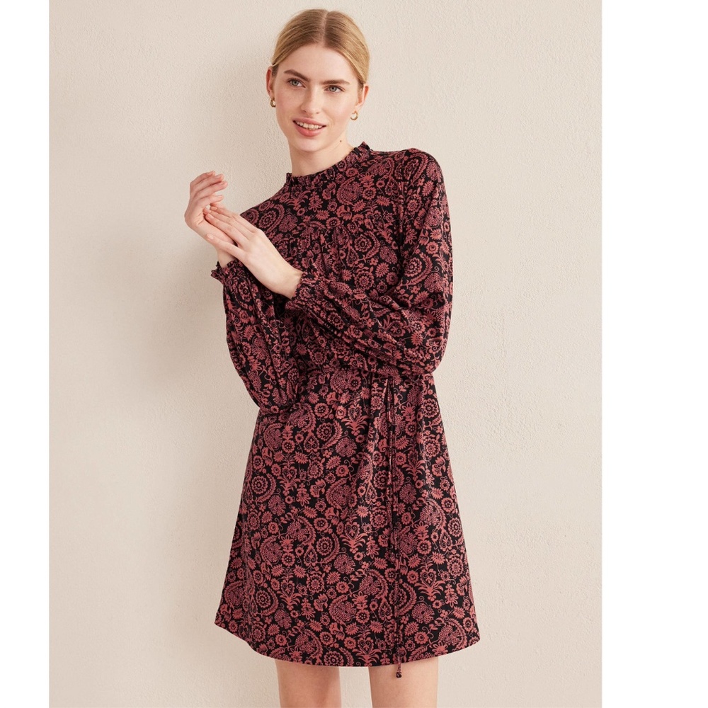 Boden Long Sleeve Jersey Mini Dress - 10L - NWT
